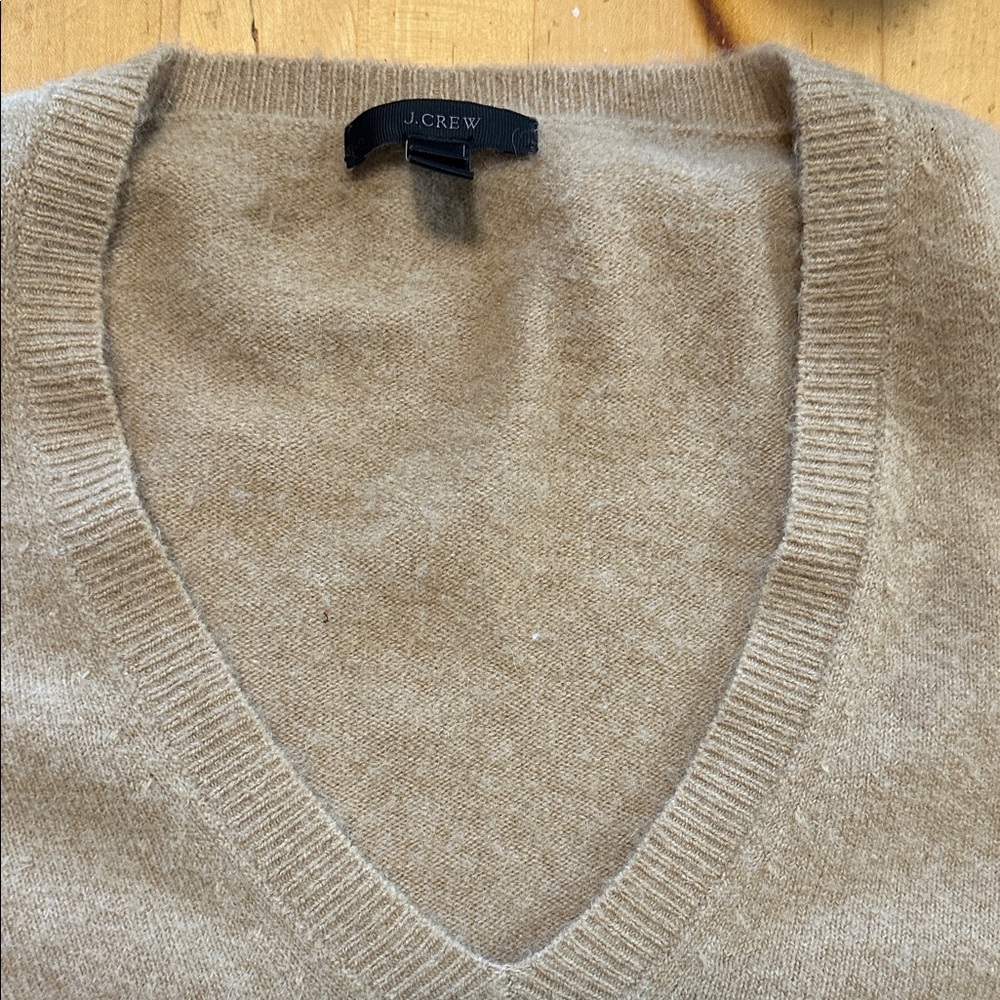 J Crew Camel 100% Merino Wool Sweater